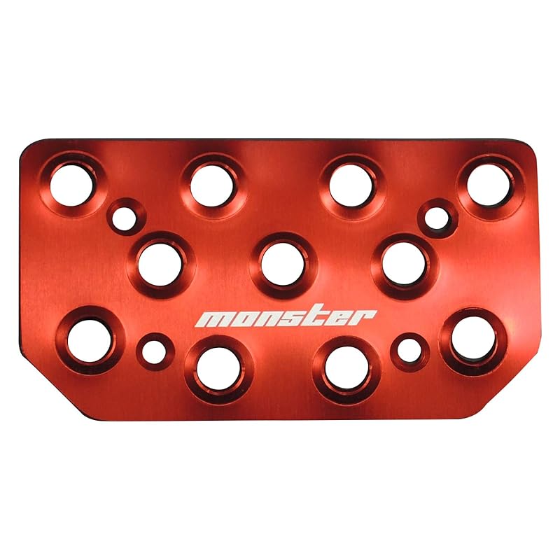 MONSTER SPORT Sport Driving Pedal Covers, Red Anodized, for Swift Sport [ZC33S], Swift [ZC13S/ZC83S], and Other Automatic Transmission Vehicles (ZC33