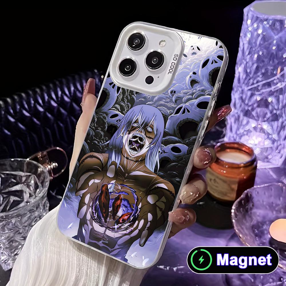 JJK Mahito Phone Case for iPhone 17 16 15 14 13 12 11 X XR XS Air Pro Max Plus Colorful Silver MagSafe Cover