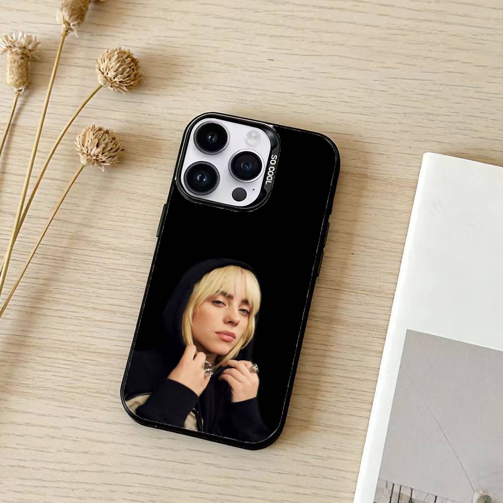 B-Billie E-Eilish Phone Case For iPhone 17,16,15,14,13,12,11,Pro Max,Plus Candy Silver Cover iPhone14Pro