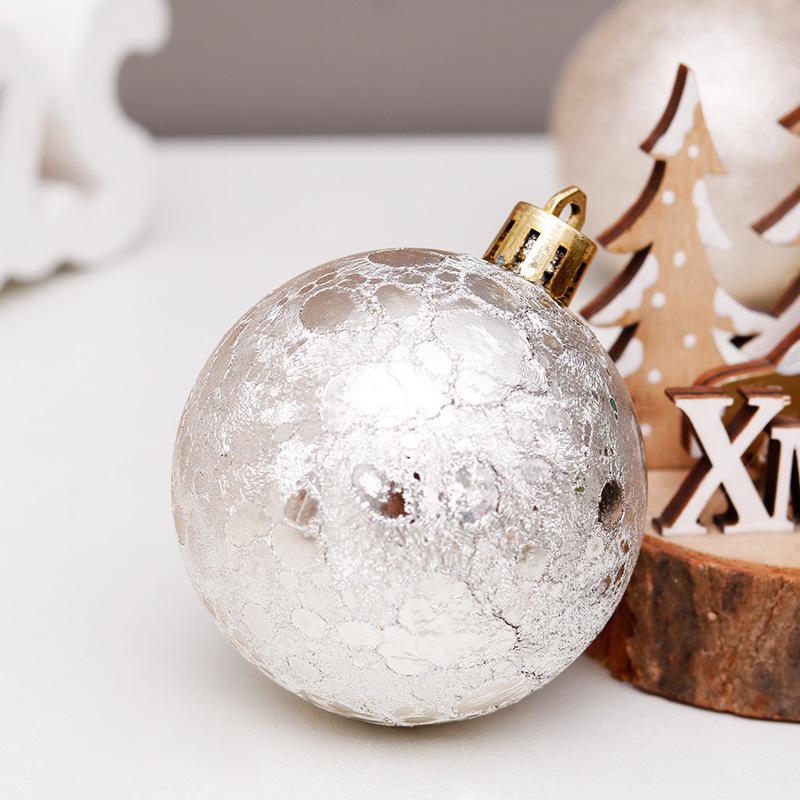 6cm Transparent Gold Christmas Ball Set - 30pcs Tree Ornaments