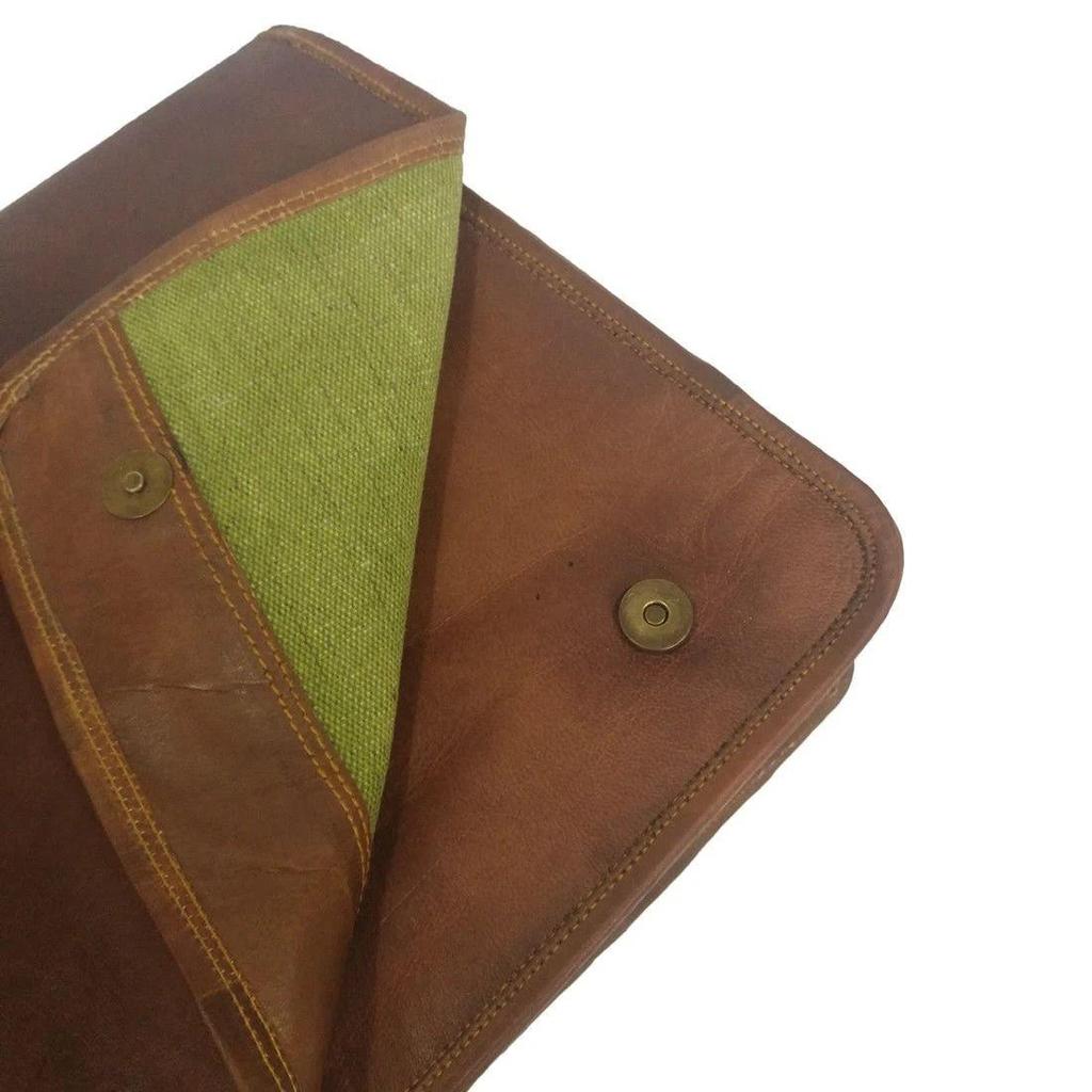 New Men's Best Genuine Vintage Leather Messenger Shoulder Laptop Bag Briefcase