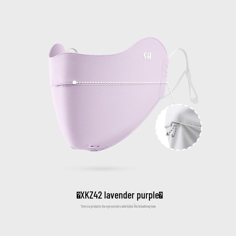 Women's Sun & Dust Protection Mask, Breathable, Ear-Hanging, Anti-Fog, UV & Eye Shield - XKZ42