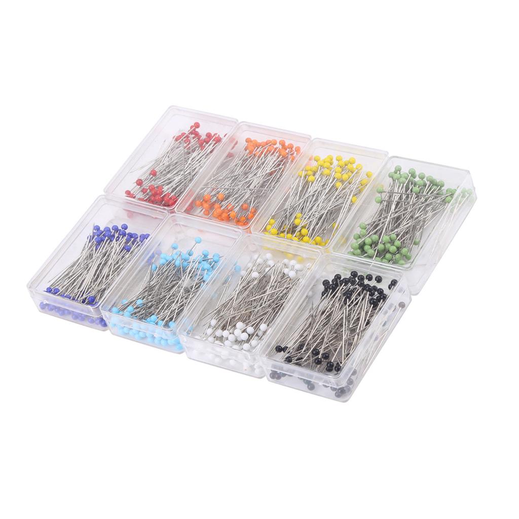 800 1000 szt. Szpilki Proste z Kulkową Szklaną Główką Szpilki Krawieckie Do DIY Dekoracji Weselnej Kuli Kwiatowej