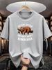 Ich Kamich Sah Letter Print Unisexs Tshirt Street Sports Tshirt Everyday Casual Short Sleeve Casual Unisexs Tops