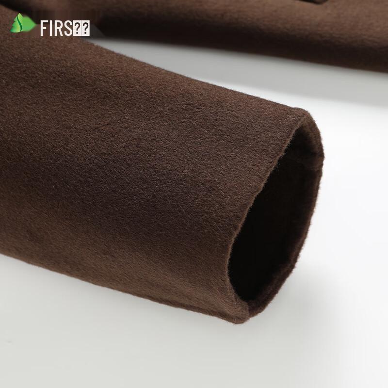 Men's Merino Wool Blend Double-breasted Mid-Length Overcoat