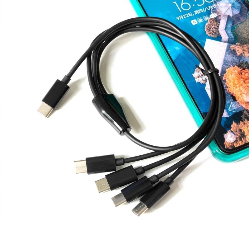50cm Type-C 1 To 4 Charging Cable USB-C Cord Extension For Mobile Phones, Tablets Pads Connector