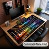 Music Guitar Theme Custom Mouse Pad Personalized With Name Text Customized Desk Mat For Office Home Decor