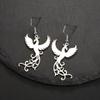 LIKGREAT Classic Phoenix Bird Wing Animal Earrings for Women Fashion Cute Drop Pendant Stainless Steel Personality Birthday Gift