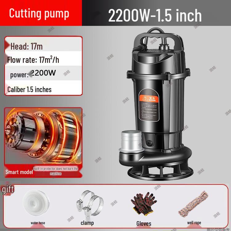 Hochleistungs-220V Abwasser- und Fäkalien-Schneidpumpe für häusliche Klärgruben und Biogas-Gülleentsorgung