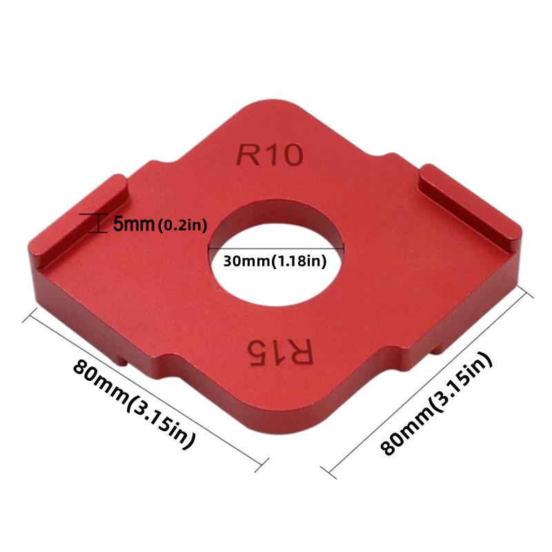 3 Pack Radius Jig Router Templates, Aluminum Radius Quick Jig,Carpenter Radius Corner Jig for Woodworking R5 R10 R15 R20 R25 R30