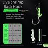 5Pcs Sharp Barbed Luminous Live Shrimp Hooks Anti-entanglement Fishing Hooks String Hook  for Shrimp