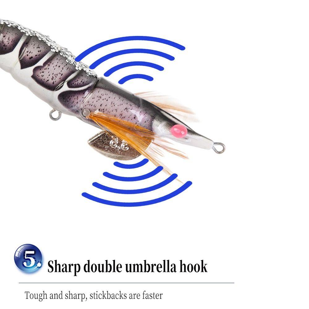 130mm/20g Wood Shrimp Lures 3.5# Squid Hook 2025 Octopus Lure Simulation