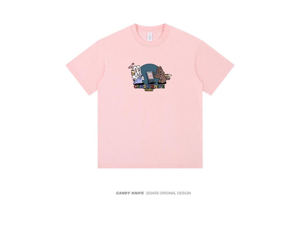 Statue of Liberty Rabbit Self-Portrait Cotton T-Shirt - Unisex Short-Sleeve Summer Top