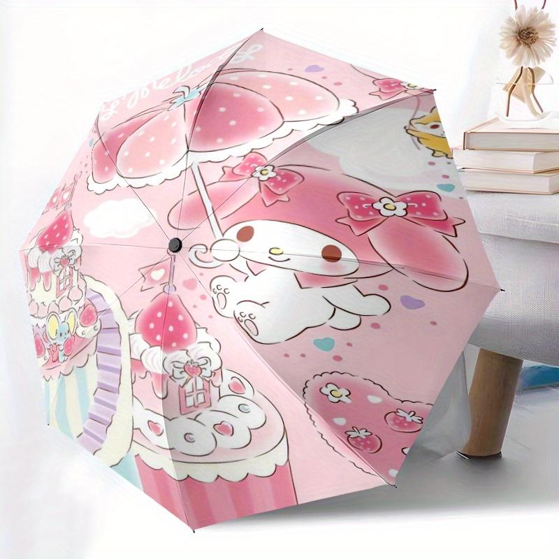 Cartoon My Melody Automatic Opening and Closing Umbrella - Suitable for Various Occasions, Outdoor Activities, Lightweight and Durable Automatic Foldi