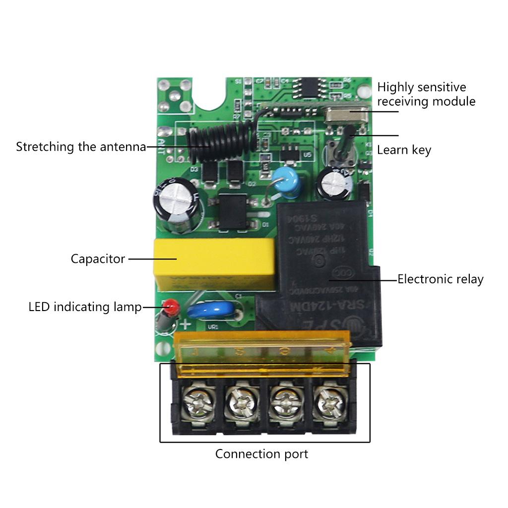 220V AK-WT-02 Relay Wireless Remote Control Switch Receiver Transmitter Ultra High Sensitivity Receiving for Water Pump