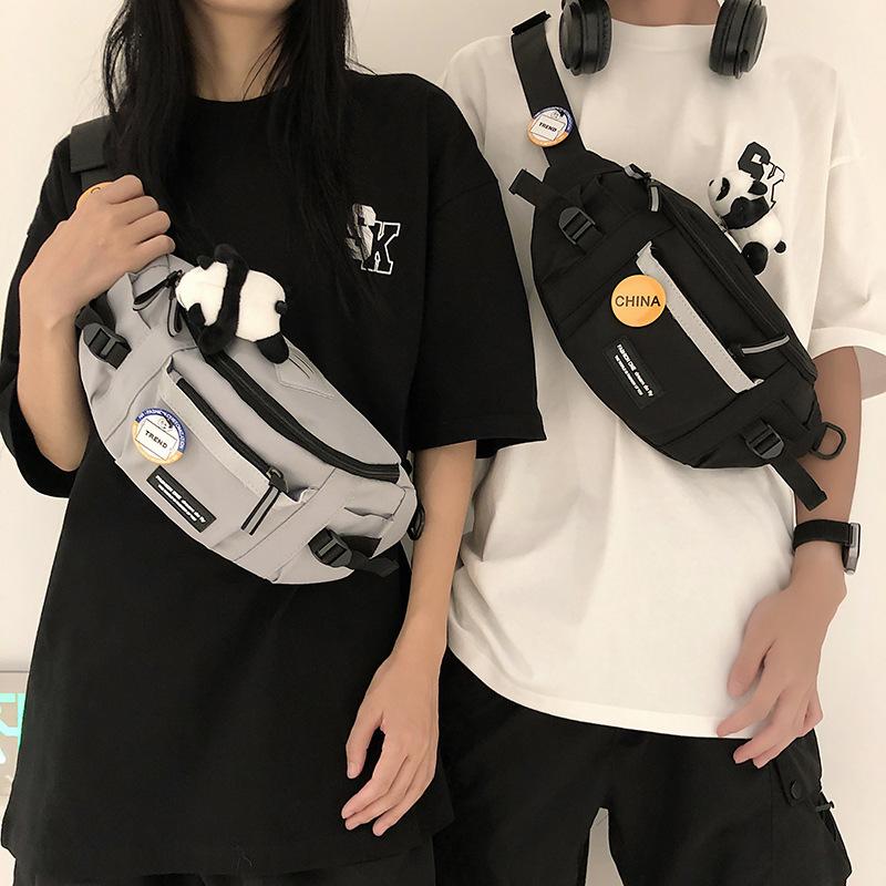 New Breast Bag Men's Simple Casual Tooling Wind Sports Messenger Backpack Trendy Brand Versatile Student Fanny Pack Shoulder Bag Women