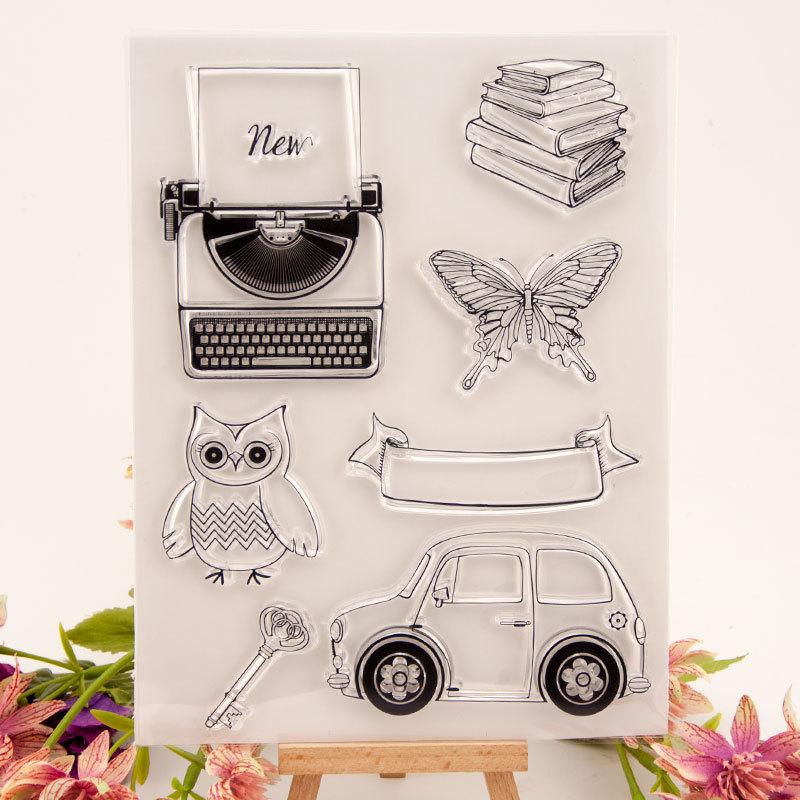 

Автобус, автомобиль, самолет, прозрачные силиконовые штампы для печати, сделай сам, скрапбукинг, декор для фотоальбома, искусство, мотоцикл, велосипед, корабль, движение No.9-Car Key