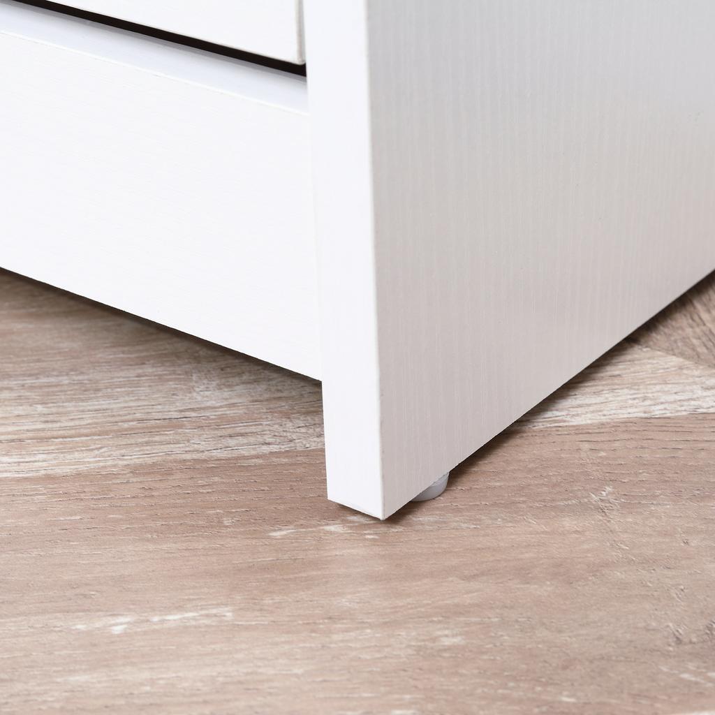 Mobiletto Stretto per Scarpe con 3 Ante a Ribalta, Armadietto per Scarpe da 14-18 Paia con Mensola Aperta per Corridoi Stretti e Ingressi, 24 x 60 x 132 cm, Bianco