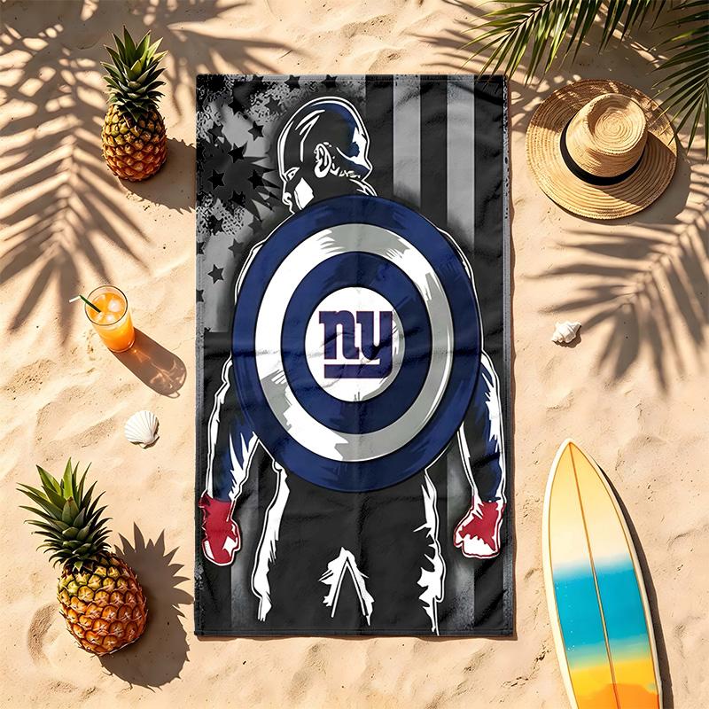 New York Giants (23) Theme Beach Towel Sand Resistant Soft And Comfortable Suitable For The Pool Camping Yoga And Diving A Travel