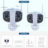 8MP 4K Dual Lens Ultra Wide Angle 180° Wifi IP Camera Outdoor 4MP Full Color Night Vision Ai Human Detect Security Surveillance