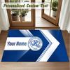 Crystal Velvet Square Rug Custom NameQueens Park Rangers Pattern Non Slip Home Floor Decor Rug