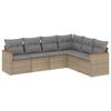 VidaXL Salon de Jardin avec Coussins 6 pcs, Canapés de Terrasse, Ensemble de Meubles de Patio, Mobilier d'Extérieur, Beige 3258405