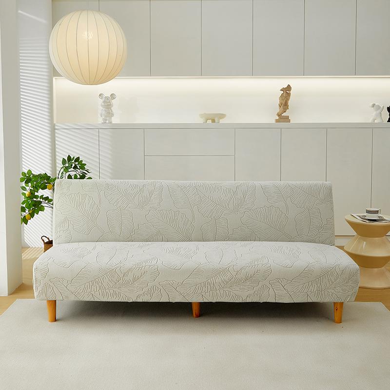 Armless Jacquard Sofa Bed Cover Elastic Soft Folding Sofa Covers Without Armrests  Couch Sofa Protection Suitable For 2-3 Seater
