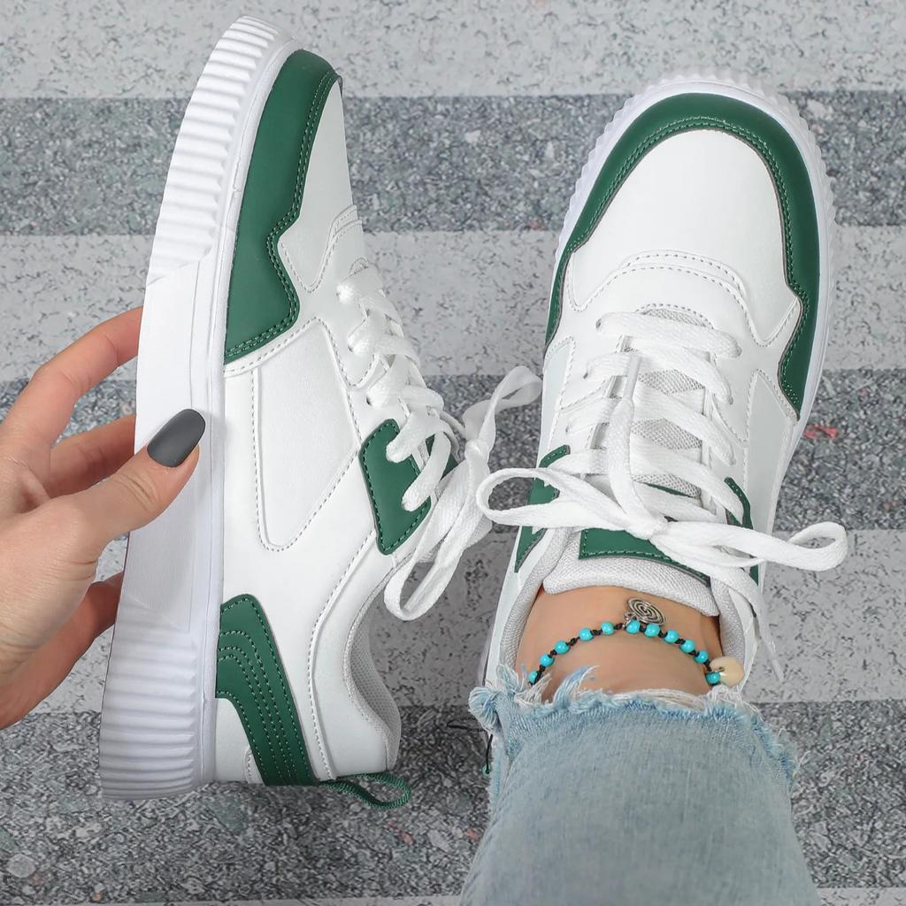 White Shoes Fashion Board Shoes for Women Fashion Casual Walking Shoes Men Leisure Sneakers PU Leather Trainers Waterproof