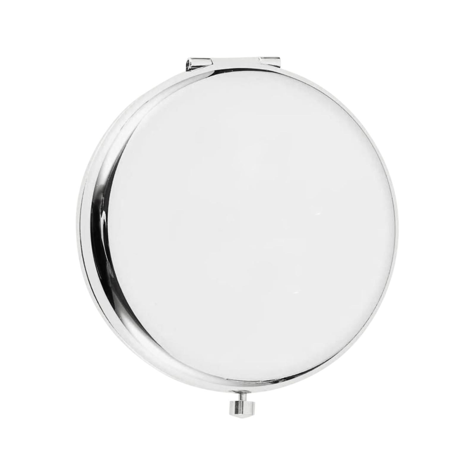 

Personalized Custom Metal Folding Portable Makeup Mirror Compact Size 65mm Diameter Lightweight Travel Friendly Design One Size срібний