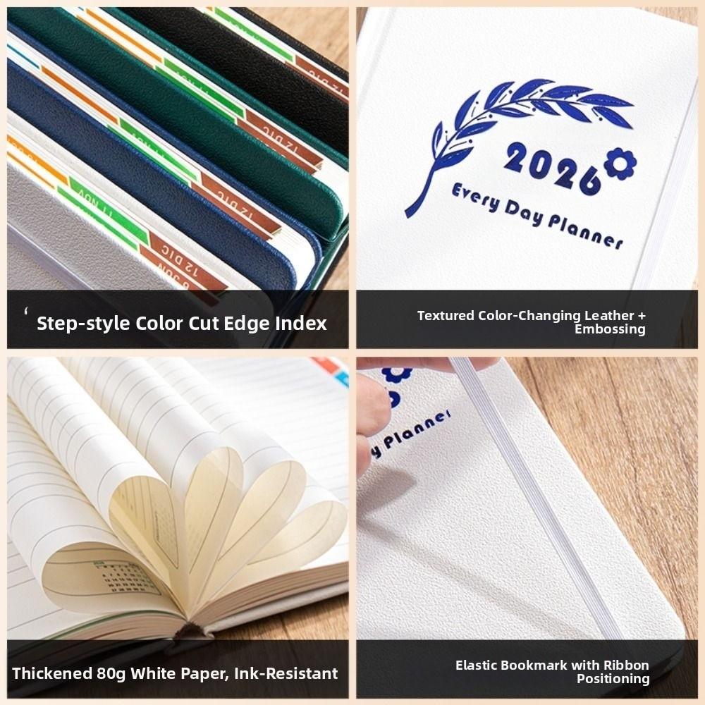 12 Months 2026 Schedule Planner Notepad English To-do List Notebook Office Work Planner  School