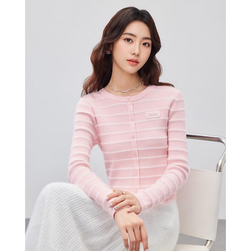 IEF 2026 Spring Striped Slim-Fit Knitted Top