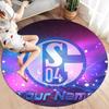 FC Schalke 04 Custom Name Round Area Rug,Carpet Rug for Living Room Bedroom Sofa Playroom Decor,Non-slip Floor Mat