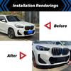 For BMW X1 U11 U12 2023 2024 M Sport Front Bumper Spoiler Lip Car Lower Splitter Blade Protector Plate Body Kit Car Accessories