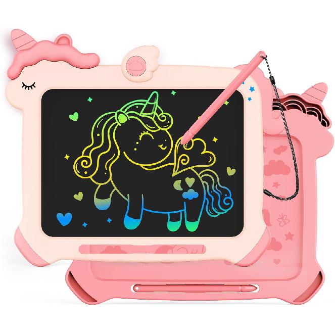 KOKODI LCD Writing Tablet, Unicorn Toys for Girls 3 4 5 6 7 8 Years Old, Colorful Toddler Doodle Board Drawing Tablet, Educational and Learning Toys,