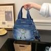 Embroidered Denim Bag Women's Shoulder Bag Cartoon Printed Crossbody Bag