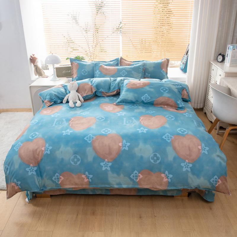Cartoon Duvet Cover Set 3 or 4 Pieces Like Textured Breathable Durable Soft Comfy Washed Cotton Linen Feel Super Soft