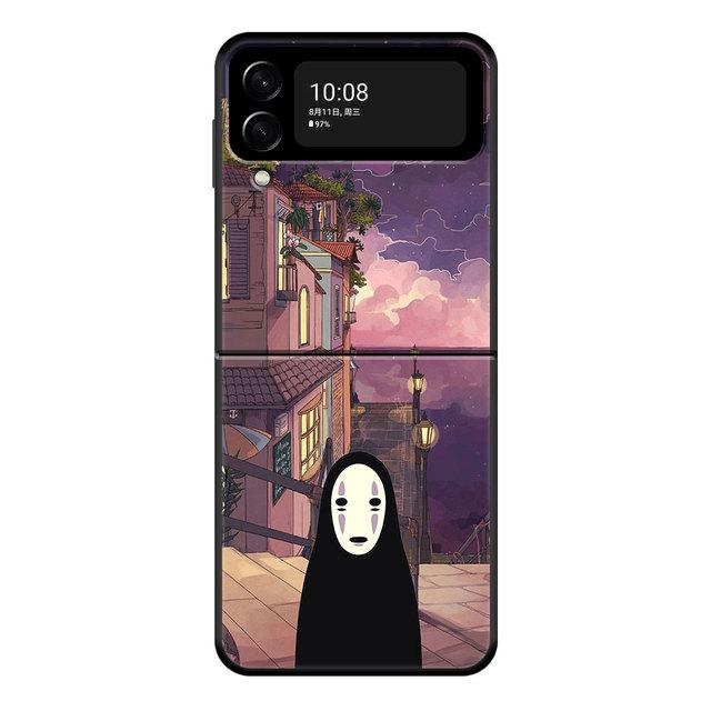 

Черный жесткий чехол для телефона Fundas для Samsung Flip Zflip3 Z Flip3 5g Zflip Totoro For Samsung Z Flip