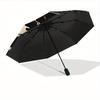 1pc Wolf Moon Compact Travel Umbrella, Automatic Folding Lightweight Windproof 8-Bone Reinforced Design, Portable for Backpack Durable Canop