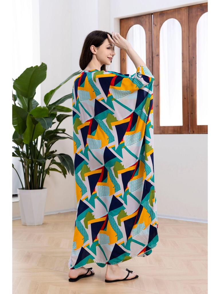 Rayon Handmade Knitted Beach Cover-Up, Plus Size, Long Robe, Bikini Sun Protection, 16 Colors Available