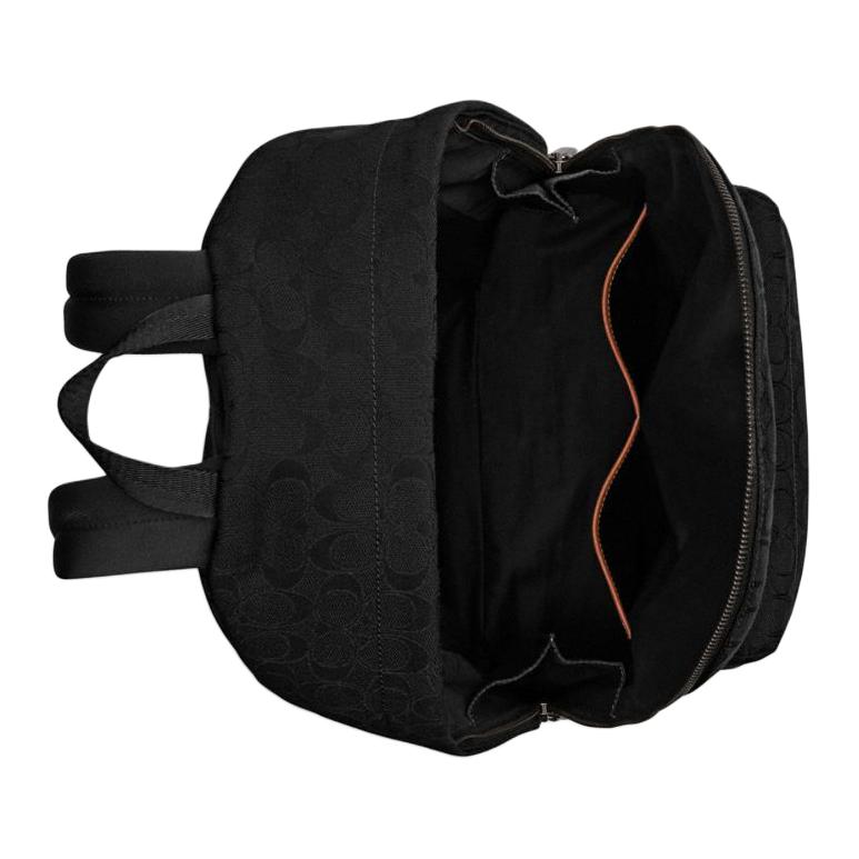 Coach Hall 29 Logo Print Zipper Closure Fabric Backpack Large Men backpack Black CAH18-BLK