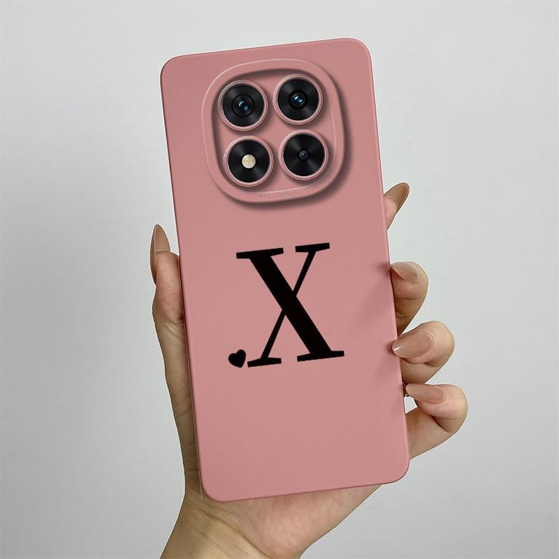 

Cute Initial Letters Case For Xiaomi Redmi Note 14 Pro 4G 2025 Liquid Soft TPU Silicone Shockproof Cover For Redmi Note14Pro 4G RedmiNote14 Pro 4G