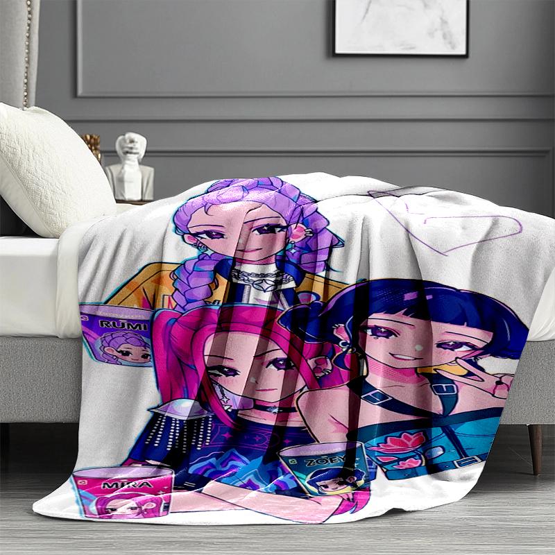 KPop Dämonenjäger Print Decke - Weich & Bequem, für Schlafzimmer, Reisen, Sofa, Heimdekoration - Geburtstags-Weihnachtsgeschenk für Freund