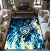 Leeds United Football Print Crystal Velvet Rug, Comfortable Water Absorbent Non Slip Indoor Floor Carpet