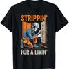 Trippin For A Livin Funny Skeleton Electrician Lover T Shirt Vintage Versatile Graphic Designer Clothes Stretched