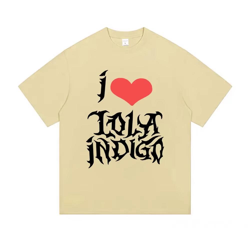 2026 I Love Lola Indigo Tour Printed Tshirt Summer Casual Tshirt Fashion Womens Unisex Short Sleeve Round Neck Tshirt Tops
