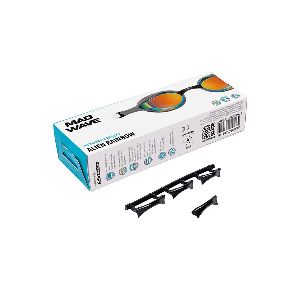 Madwave Plastic Swimming Goggles with Mirror Coating Alien Rainbow