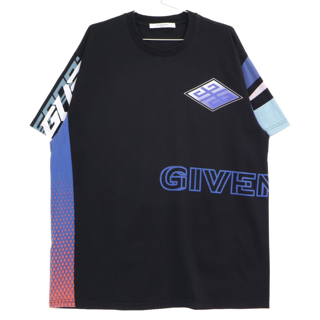 Givenchy [Domestic Regular] BM70GF3002 Print Design Short Sleeve T-Shirt/ Tops XL blackUsed
