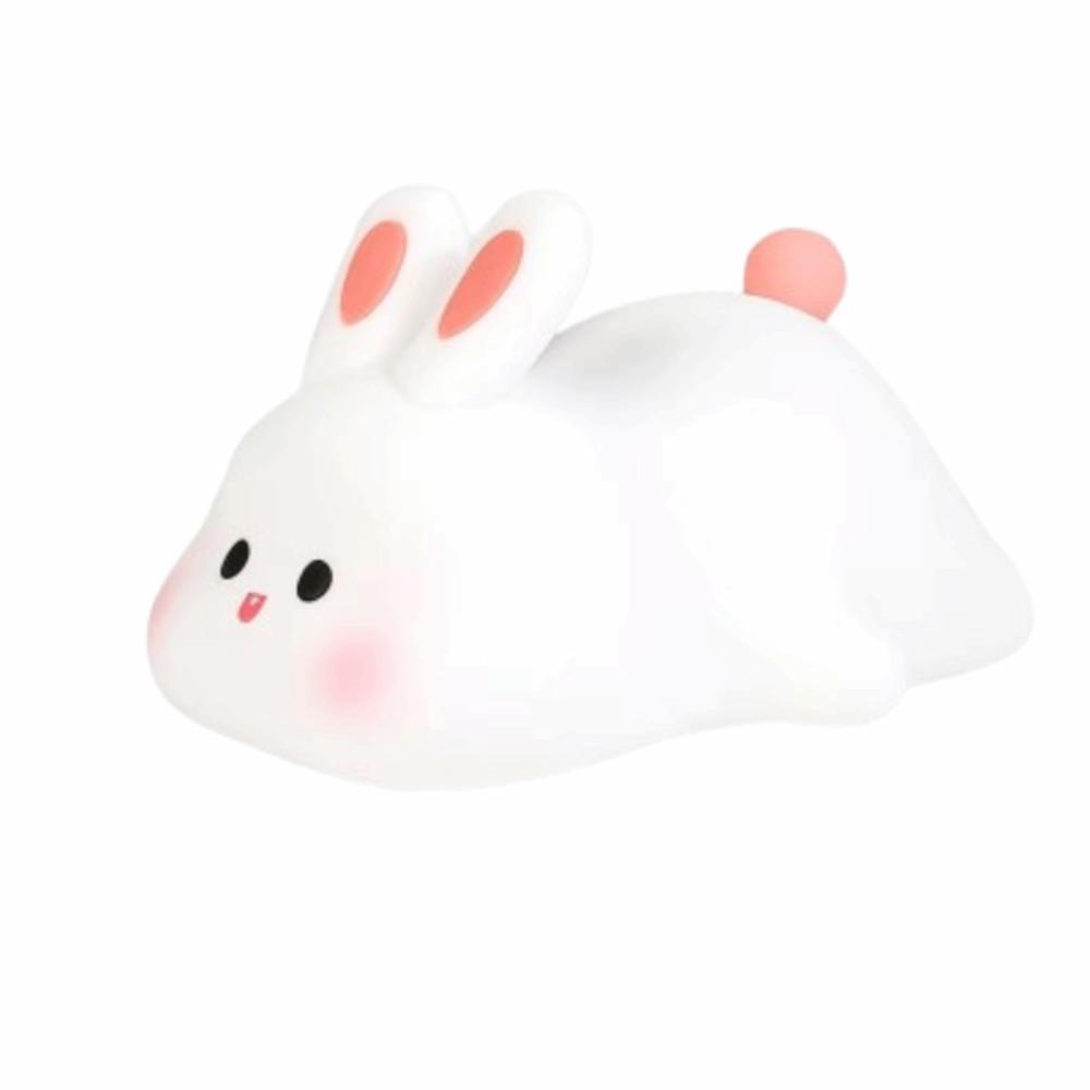 

Rechargeable Rabbit Silicone Night Light Eye Protection Bedside Decor Light Gifts Night Light