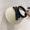 Fine cellulose empty top hat bow casual women's headband topless spring and summer sunshade sun protection duck tongue straw hat