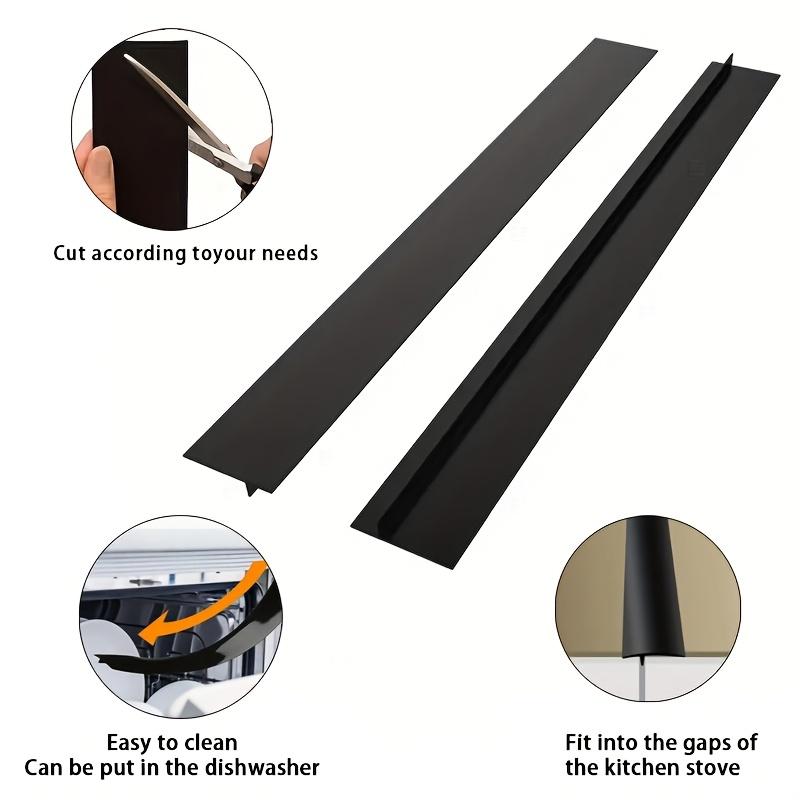 

2-piece kitchen stove gap cover - silicone gap filler, suitable for 21 inch stoves, protecting and sealing kitchen countertops